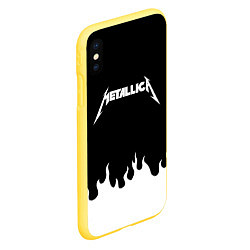 Чехол iPhone XS Max матовый METALLICA, цвет: 3D-желтый — фото 2