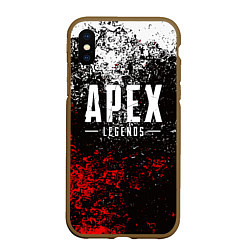 Чехол iPhone XS Max матовый APEX LEGENDS, цвет: 3D-коричневый