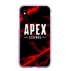 Чехол iPhone XS Max матовый APEX LEGENDS, цвет: 3D-сиреневый