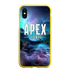 Чехол iPhone XS Max матовый APEX LEGENDS, цвет: 3D-желтый