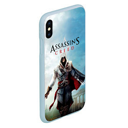 Чехол iPhone XS Max матовый Assassins Creed, цвет: 3D-голубой — фото 2