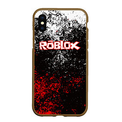Чехол iPhone XS Max матовый ROBLOX, цвет: 3D-коричневый