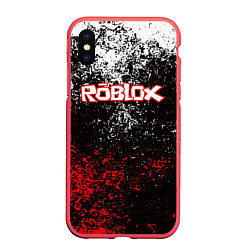 Чехол iPhone XS Max матовый ROBLOX, цвет: 3D-красный