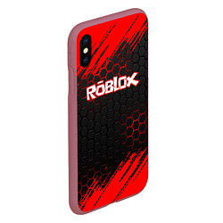 Чехол iPhone XS Max матовый ROBLOX, цвет: 3D-малиновый — фото 2