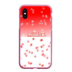 Чехол iPhone XS Max матовый ROBLOX, цвет: 3D-малиновый