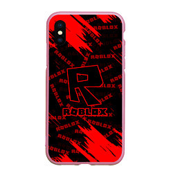 Чехол iPhone XS Max матовый Roblox, цвет: 3D-розовый