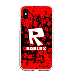 Чехол iPhone XS Max матовый Roblox, цвет: 3D-белый