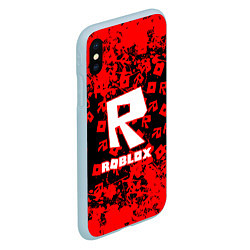 Чехол iPhone XS Max матовый Roblox, цвет: 3D-голубой — фото 2