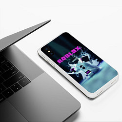 Чехол iPhone XS Max матовый ROBLOX, цвет: 3D-белый — фото 2