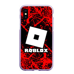 Чехол iPhone XS Max матовый Roblox, цвет: 3D-светло-сиреневый