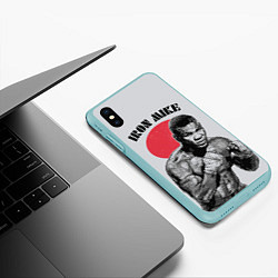 Чехол iPhone XS Max матовый Iron Mike, цвет: 3D-мятный — фото 2