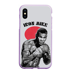 Чехол iPhone XS Max матовый Iron Mike, цвет: 3D-сиреневый