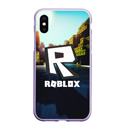 Чехол iPhone XS Max матовый ROBLOX, цвет: 3D-светло-сиреневый