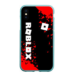 Чехол iPhone XS Max матовый ROBLOX, цвет: 3D-мятный