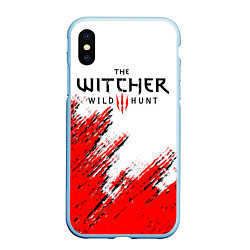 Чехол iPhone XS Max матовый THE WITCHER, цвет: 3D-голубой