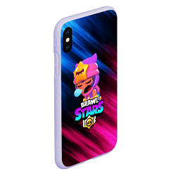 Чехол iPhone XS Max матовый BRAWL STARS SANDY, цвет: 3D-светло-сиреневый — фото 2