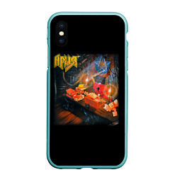 Чехол iPhone XS Max матовый Ария, цвет: 3D-мятный