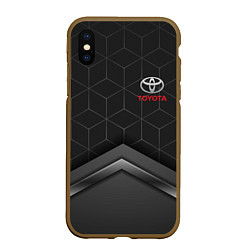 Чехол iPhone XS Max матовый TOYOTA, цвет: 3D-коричневый