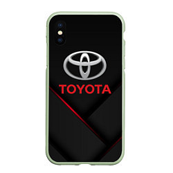 Чехол iPhone XS Max матовый TOYOTA, цвет: 3D-салатовый