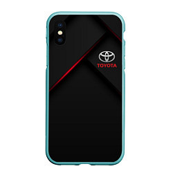 Чехол iPhone XS Max матовый TOYOTA, цвет: 3D-мятный