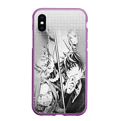 Чехол iPhone XS Max матовый The Rising of the Shield Hero, цвет: 3D-фиолетовый