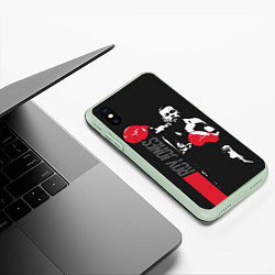 Чехол iPhone XS Max матовый Рой Джонс, цвет: 3D-салатовый — фото 2