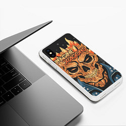 Чехол iPhone XS Max матовый Imagine Dragons, цвет: 3D-белый — фото 2