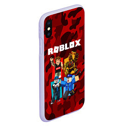 Чехол iPhone XS Max матовый ROBLOX, цвет: 3D-светло-сиреневый — фото 2