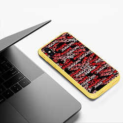 Чехол iPhone XS Max матовый Imagine Dragons, цвет: 3D-желтый — фото 2