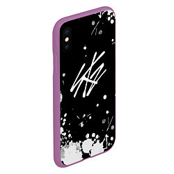 Чехол iPhone XS Max матовый Stray Kids, цвет: 3D-фиолетовый — фото 2