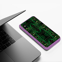 Чехол iPhone XS Max матовый Древо, цвет: 3D-фиолетовый — фото 2