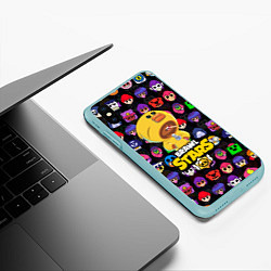 Чехол iPhone XS Max матовый BRAWL STARS SALLY LEON, цвет: 3D-мятный — фото 2
