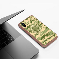 Чехол iPhone XS Max матовый ВДВ СССР, цвет: 3D-коричневый — фото 2