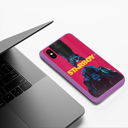 Чехол iPhone XS Max матовый STARBOY, цвет: 3D-фиолетовый — фото 2