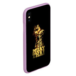 Чехол iPhone XS Max матовый Tony Jaa, цвет: 3D-сиреневый — фото 2