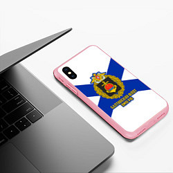 Чехол iPhone XS Max матовый Балтийский флот ВМФ РФ, цвет: 3D-баблгам — фото 2