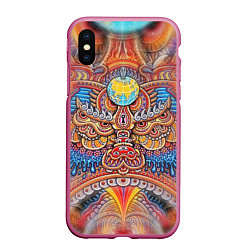 Чехол iPhone XS Max матовый Rising dragon