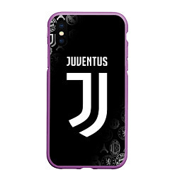 Чехол iPhone XS Max матовый JUVENTUS, цвет: 3D-фиолетовый