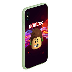 Чехол iPhone XS Max матовый ROBLOX, цвет: 3D-салатовый — фото 2