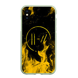 Чехол iPhone XS Max матовый TWENTY ONE PILOTS, цвет: 3D-салатовый