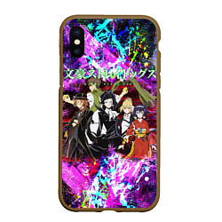 Чехол iPhone XS Max матовый Bungou Stray Dogs, цвет: 3D-коричневый