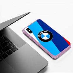 Чехол iPhone XS Max матовый BMW, цвет: 3D-сиреневый — фото 2