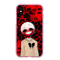 Чехол iPhone XS Max матовый CountryHumans, цвет: 3D-розовый