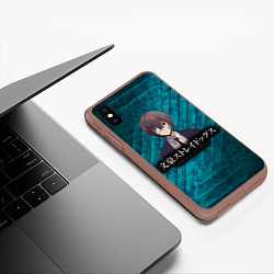 Чехол iPhone XS Max матовый Bungou Stray Dogs, цвет: 3D-коричневый — фото 2