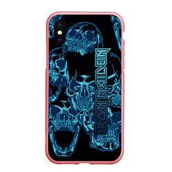 Чехол iPhone XS Max матовый Iron Maiden, цвет: 3D-баблгам