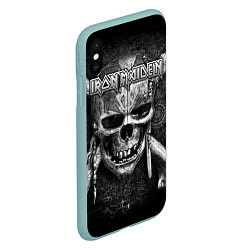 Чехол iPhone XS Max матовый Iron Maiden, цвет: 3D-мятный — фото 2