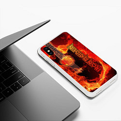 Чехол iPhone XS Max матовый Iron Maiden, цвет: 3D-белый — фото 2