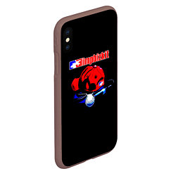 Чехол iPhone XS Max матовый LIMP BIZKIT, цвет: 3D-коричневый — фото 2