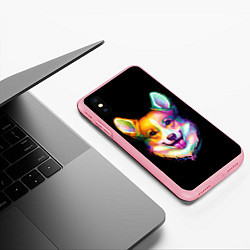 Чехол iPhone XS Max матовый Корги, цвет: 3D-баблгам — фото 2