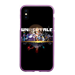 Чехол iPhone XS Max матовый Undertale, цвет: 3D-фиолетовый